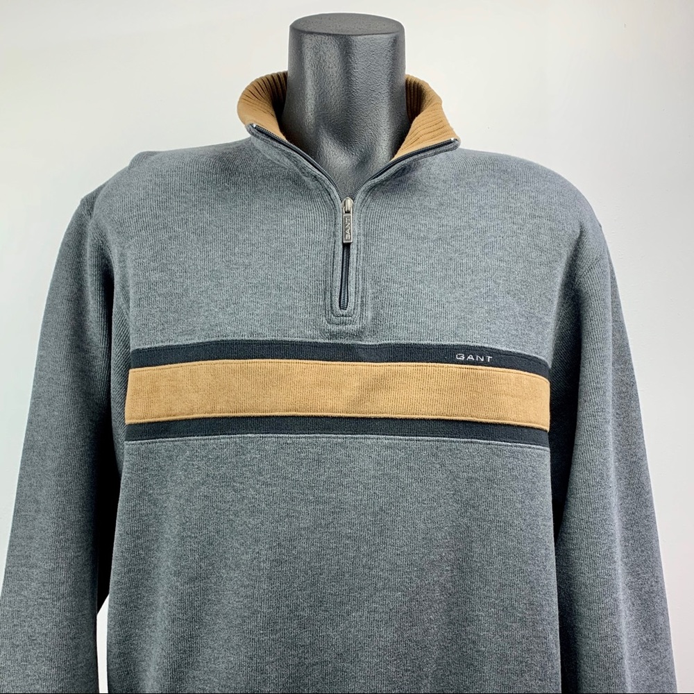 GANT 1/4 Zip Pullover Long Sleeve Sweater - L